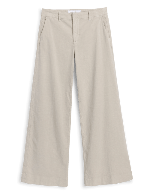 Beige wide-leg pants on a black background, view 4