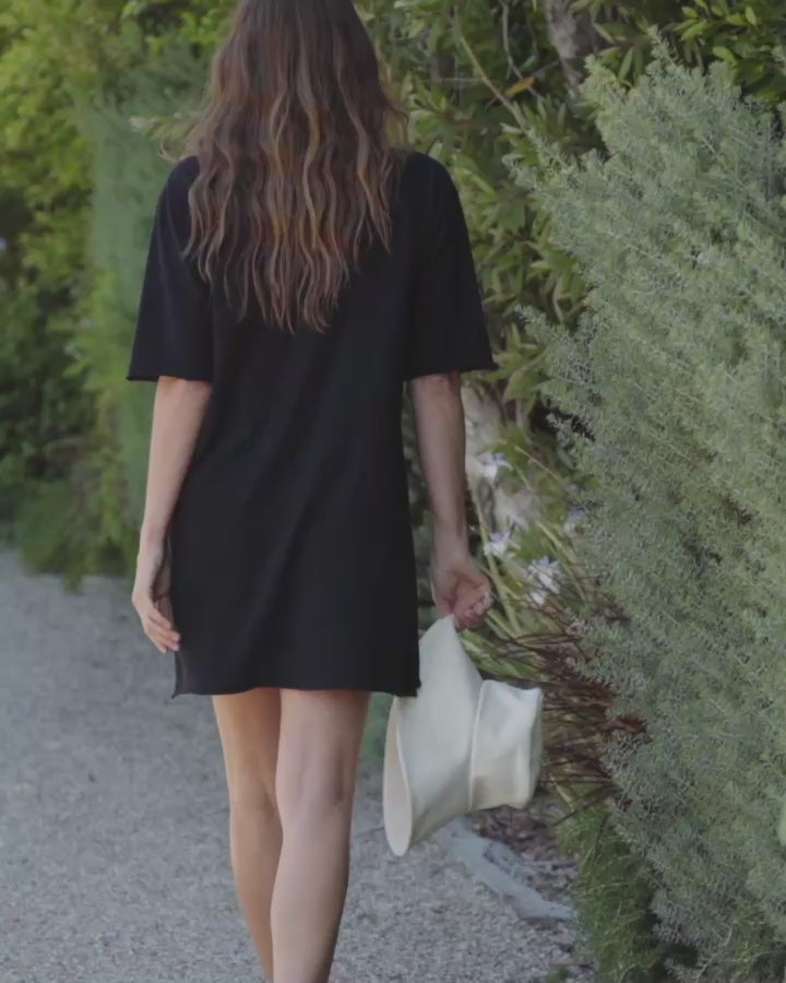 Mini Emma, Popover Henley Dress, Navy