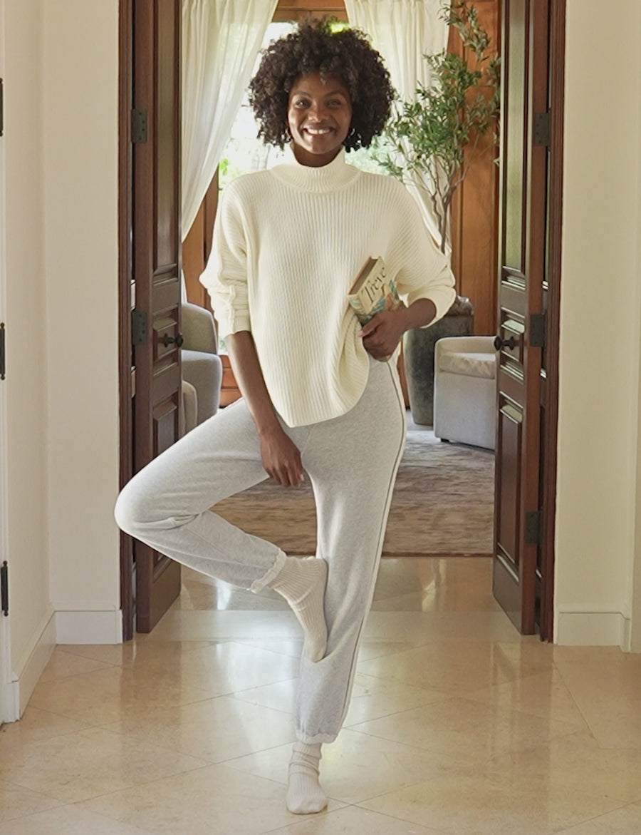 SOPHIE Gray Melange, Triple Fleece