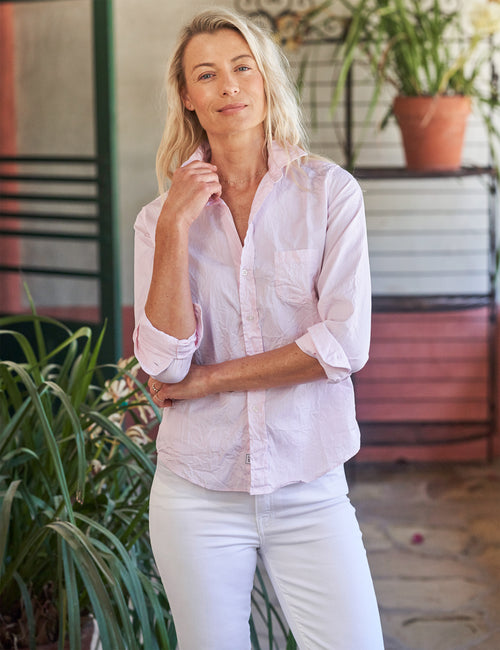 BARRY Heathered Light Pink, Italian Signature Crinkle, front view