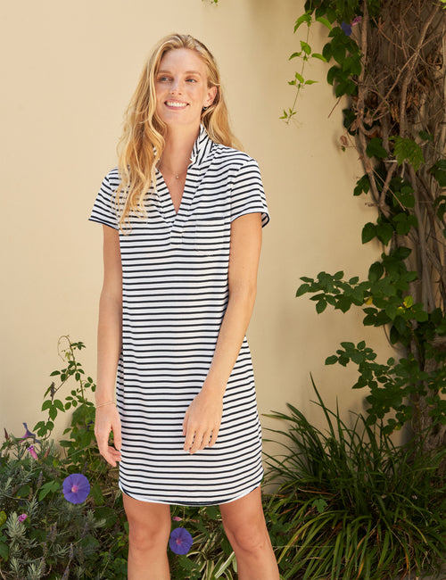 LAUREN Navy French Stripe, Vintage Jersey, front view