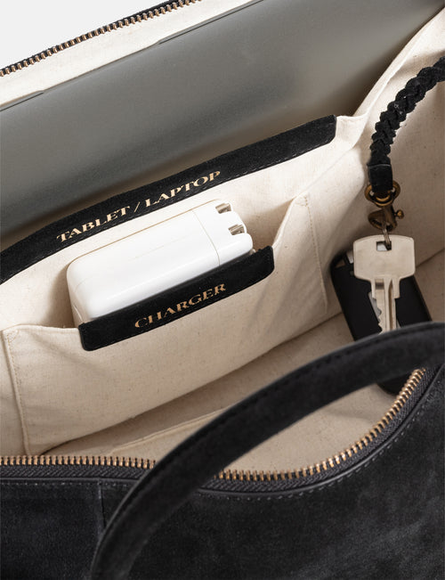 Inside Pockets of a Black Frank & Eileen Willow Everyday Bag, view 3