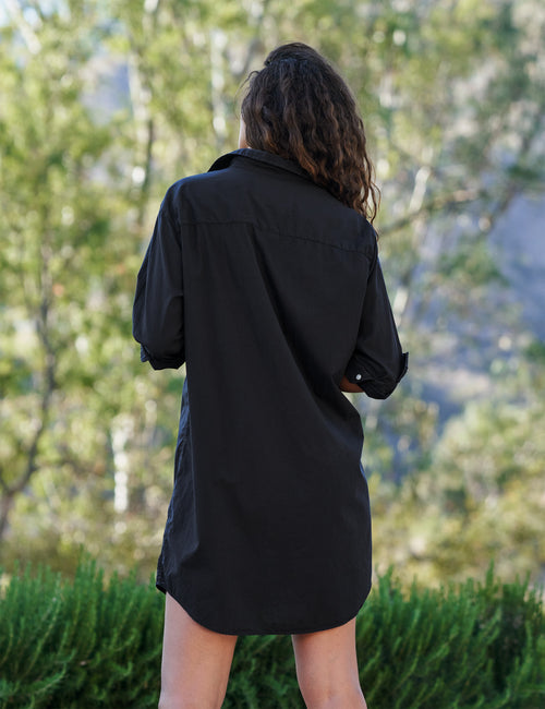 MARY Black, Italian Featherweight Poplin, alternate view