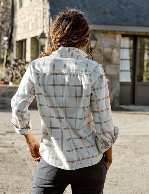 BARRY Camel Windowpane, Italian Flannel, alternate view
