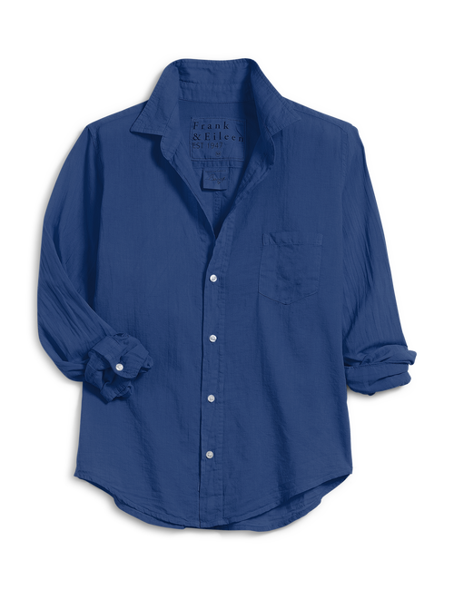 BARRY Cobalt, Organic Voile, front view