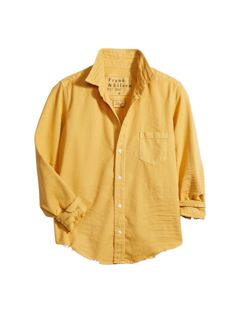 Barry, Tailored Button-Up Shirt, Yellow Denim