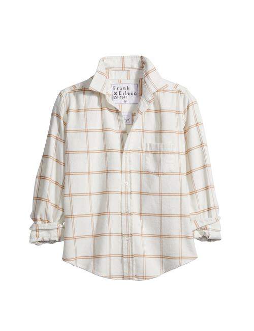 BARRY Camel Windowpane, Italian Flannel, view 4