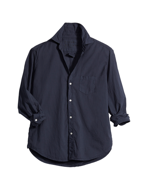 Flat front shot of Navy Frank & Eileen Eileen Relaxed Button-Up Shirt in Featherweight, view 4