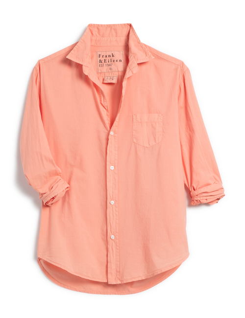 Flat front shot of Orange Frank & Eileen Eileen Relaxed Button-Up Shirt in Featherweight, view 6