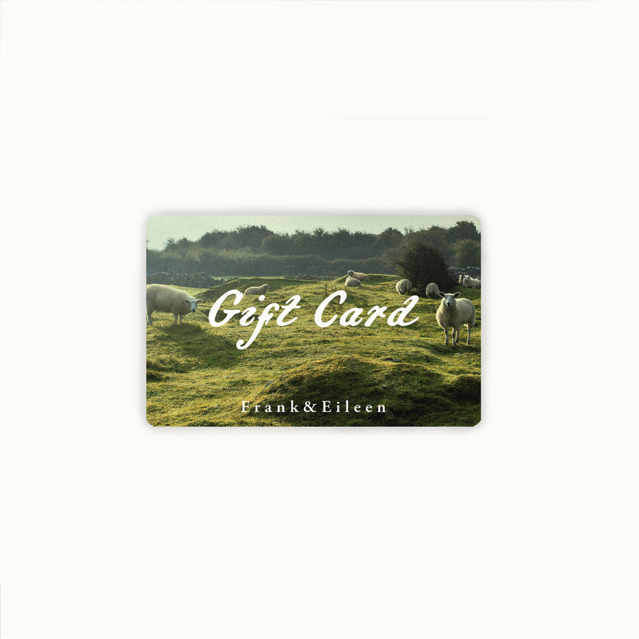 Frank & Eileen Gift Card with sheep and green grass, for $750