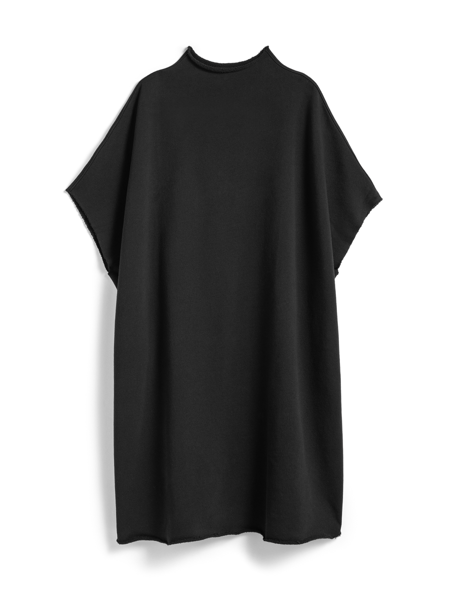 Flat front shot of Black Frank & Eileen Ella Easiest Dress in Triple Fleece