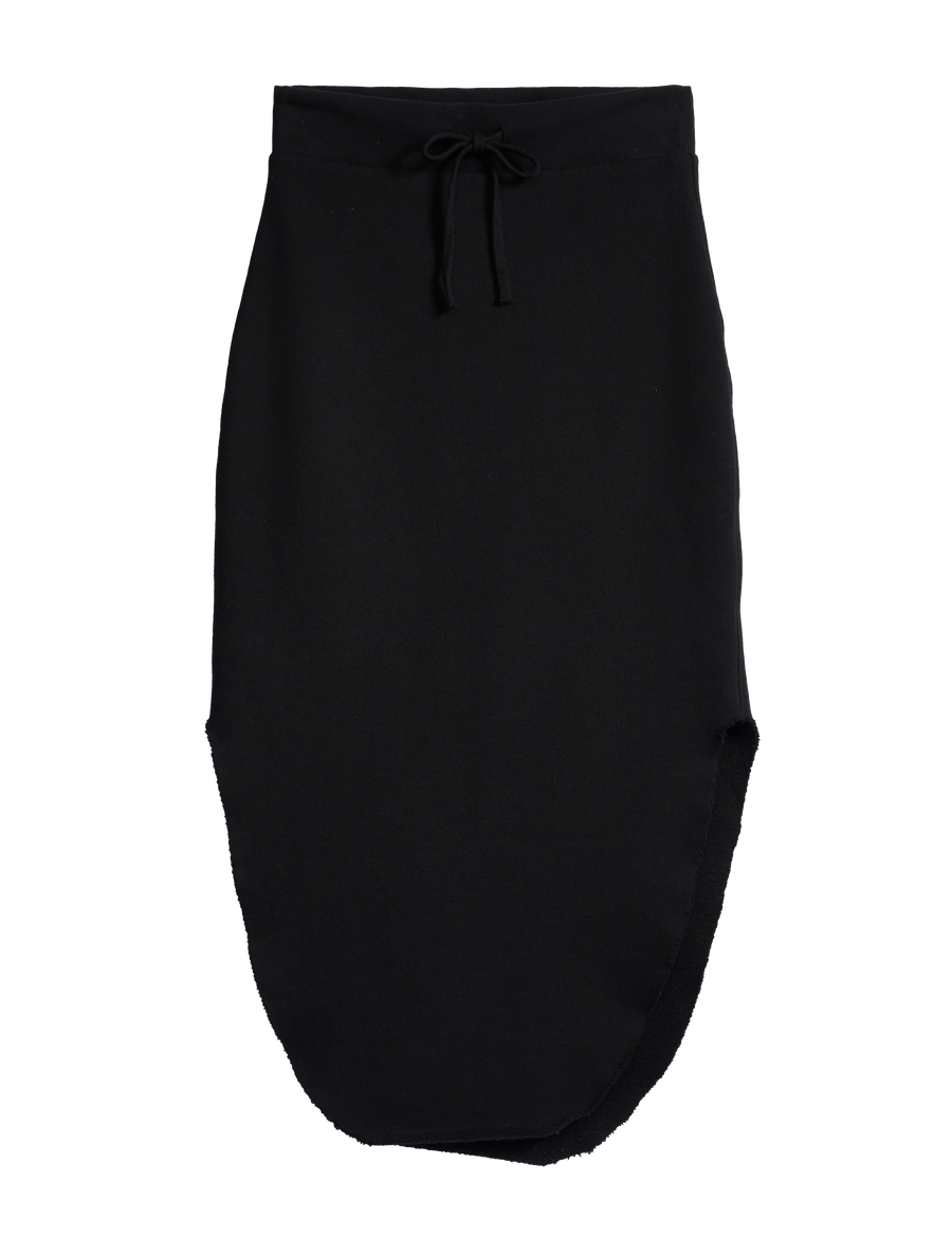 Flat front shot of Black Frank & Eileen Donegal Unforgettable Skirt in Italian Triple Fleece