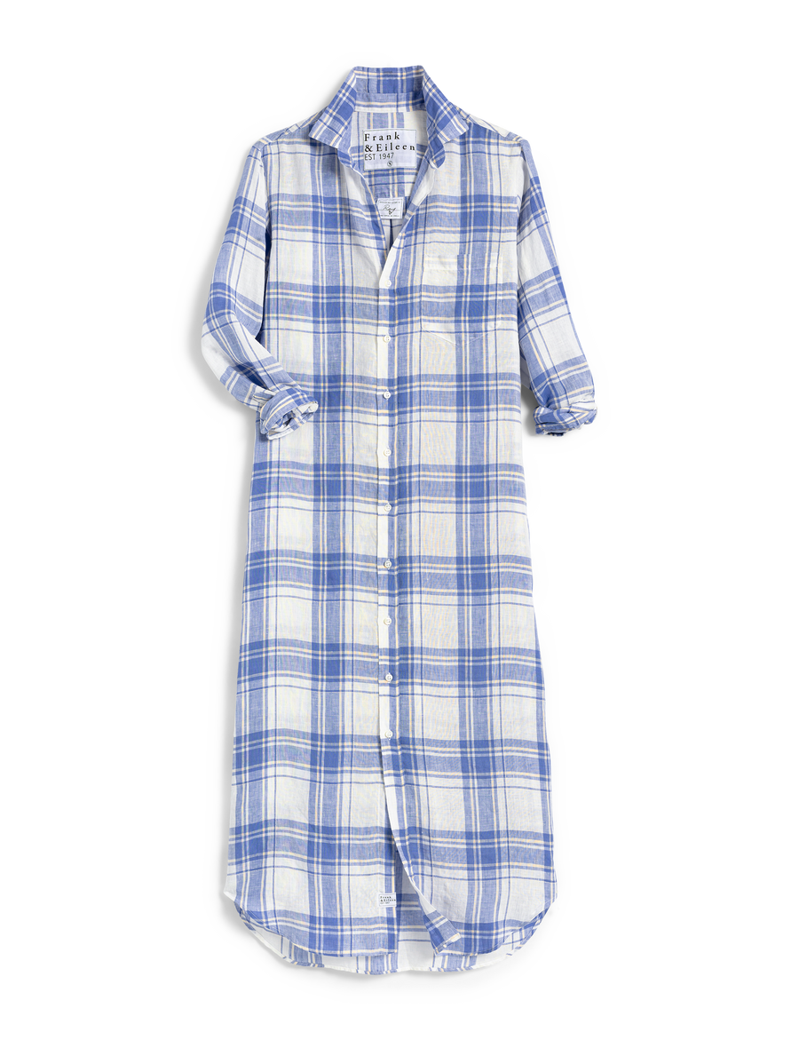 RORY Blue and Yellow Plaid, Lived-in Linen