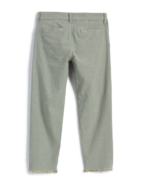 Flat back shot of Sage Green Frank & Eileen Wicklow Italian Chino in Italian Performance Linen, view 6