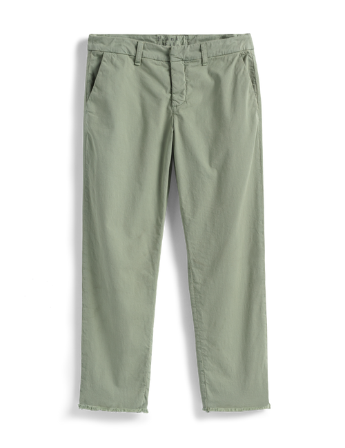 Flat front shot of Sage Green Frank & Eileen Wicklow Italian Chino in Italian Performance Twill, view 4
