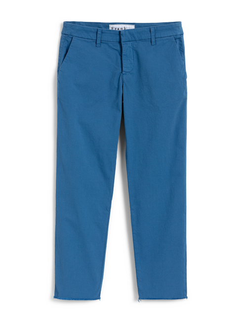 Flat front shot of Royal Blue Frank & Eileen Wicklow Italian Chino in Italian Performance Twill, view 5