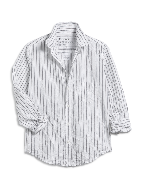 BARRY Black Dotted Stripe, Italian Signature Crinkle, front view